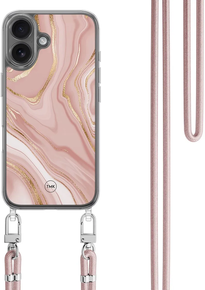 Casevibes Telefoonhoesje iPhone 16 Rose Marble CV/A/i16/C/007