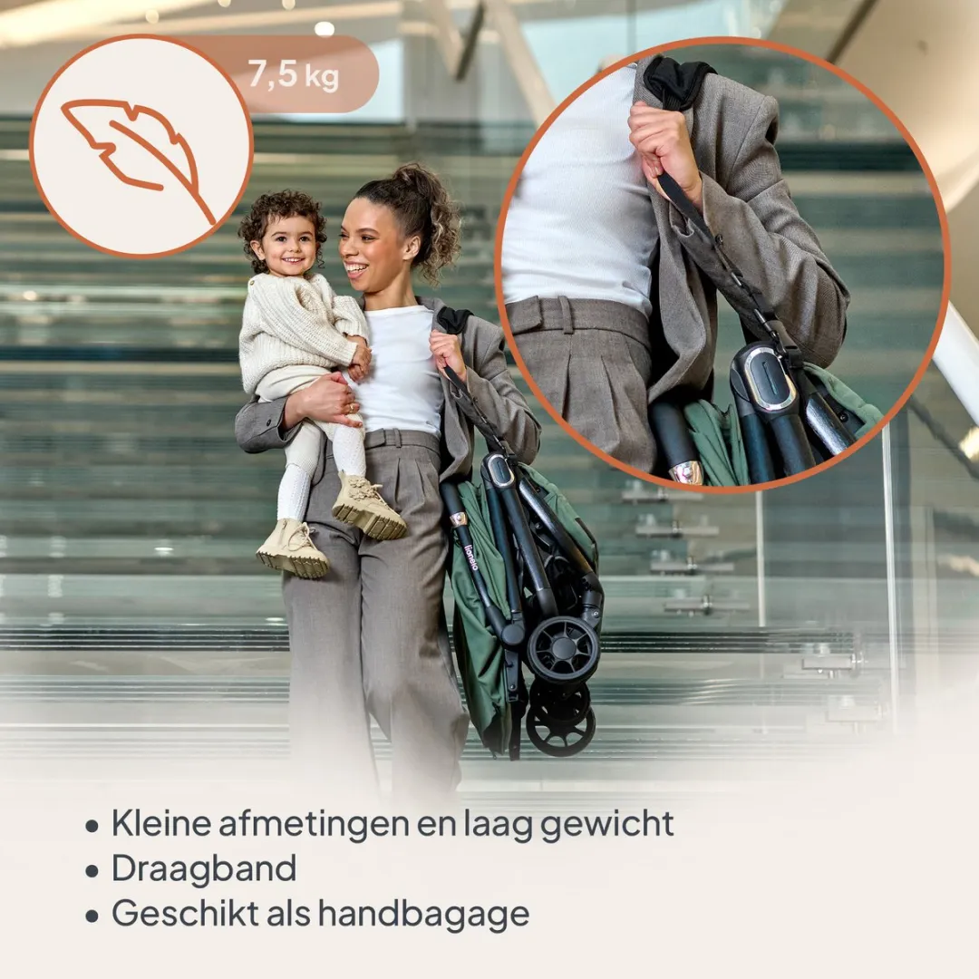 Lionelo Bess Buggy Kinderwagen - 7,5 kg Grijs - UPF50+ Kap