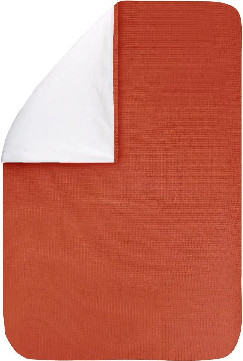 BINK Bedding Dekbedovertrek Wafel Terra 100x135cm