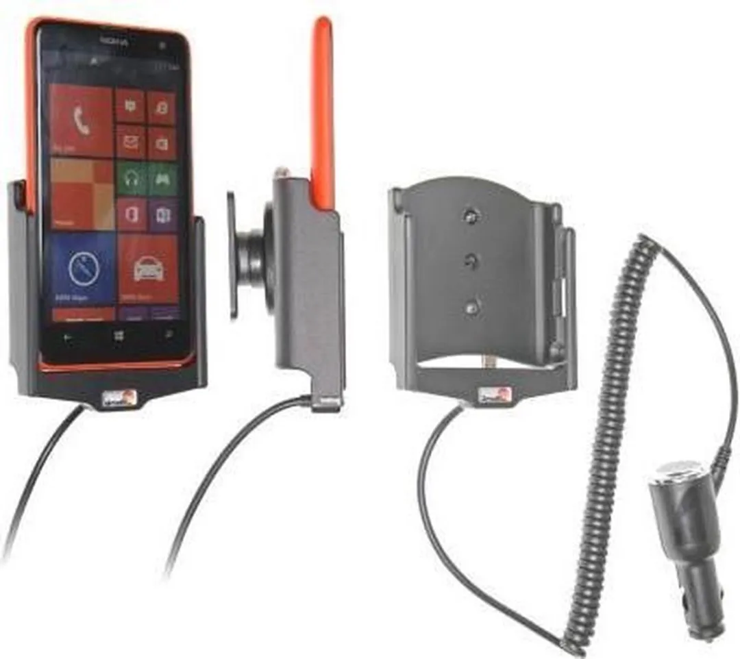 Brodit Actieve Houder met Autolader Nokia Lumia 625 - 512603 - Zwart