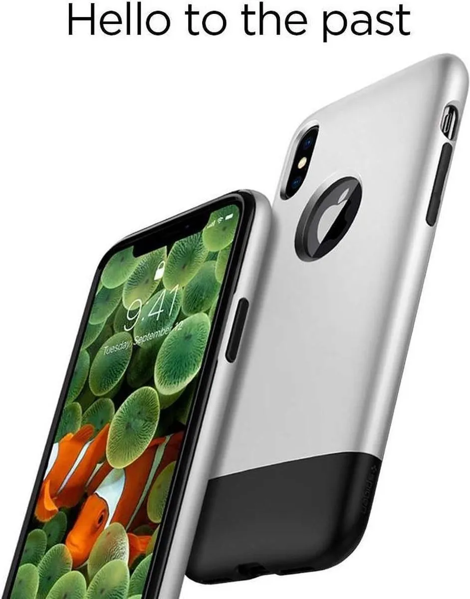 Spigen Classic One iPhone X Hoesje - Grijs