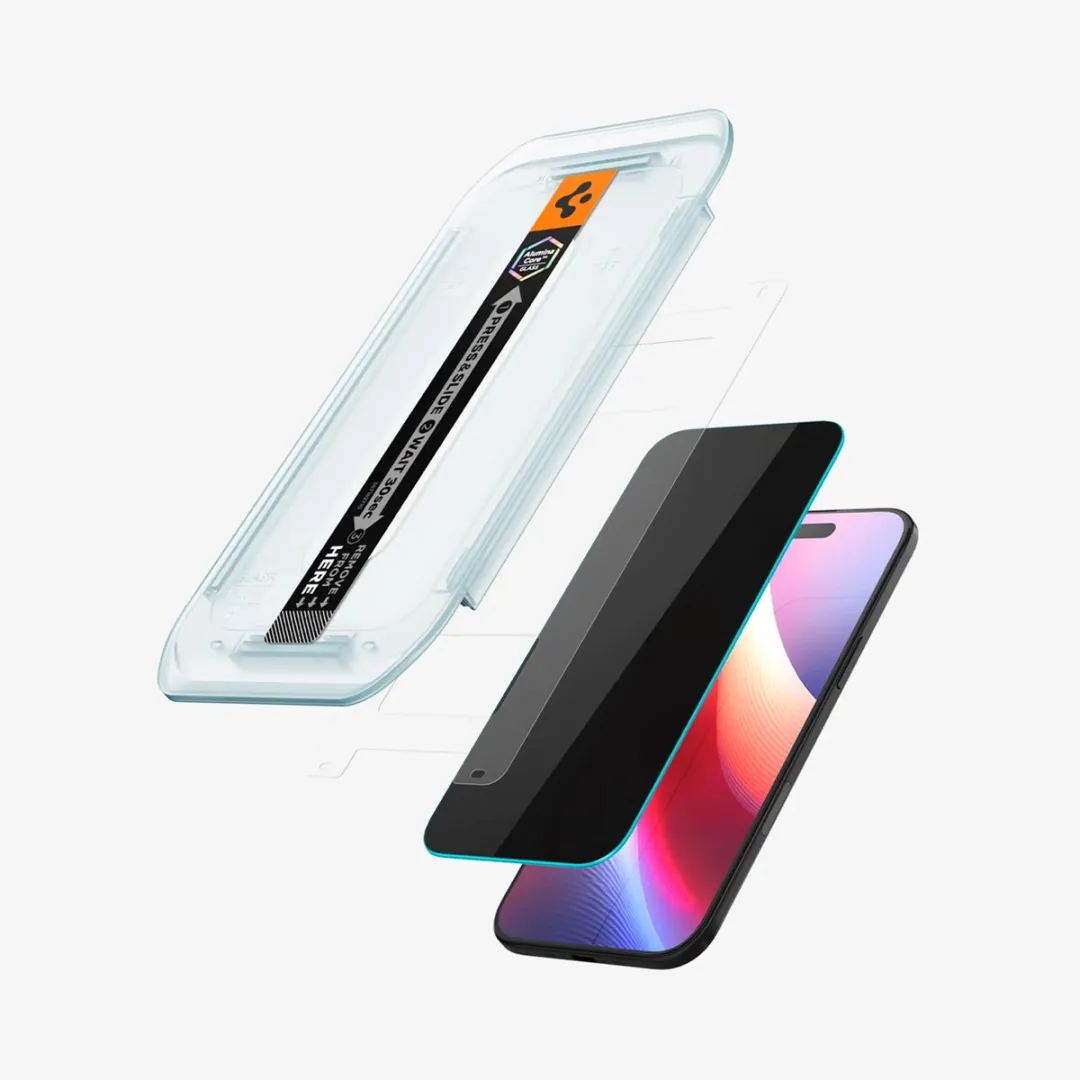 Spigen GLAStR Privacy EZ Fit AGL09862 Screenprotector - 2 Stuks