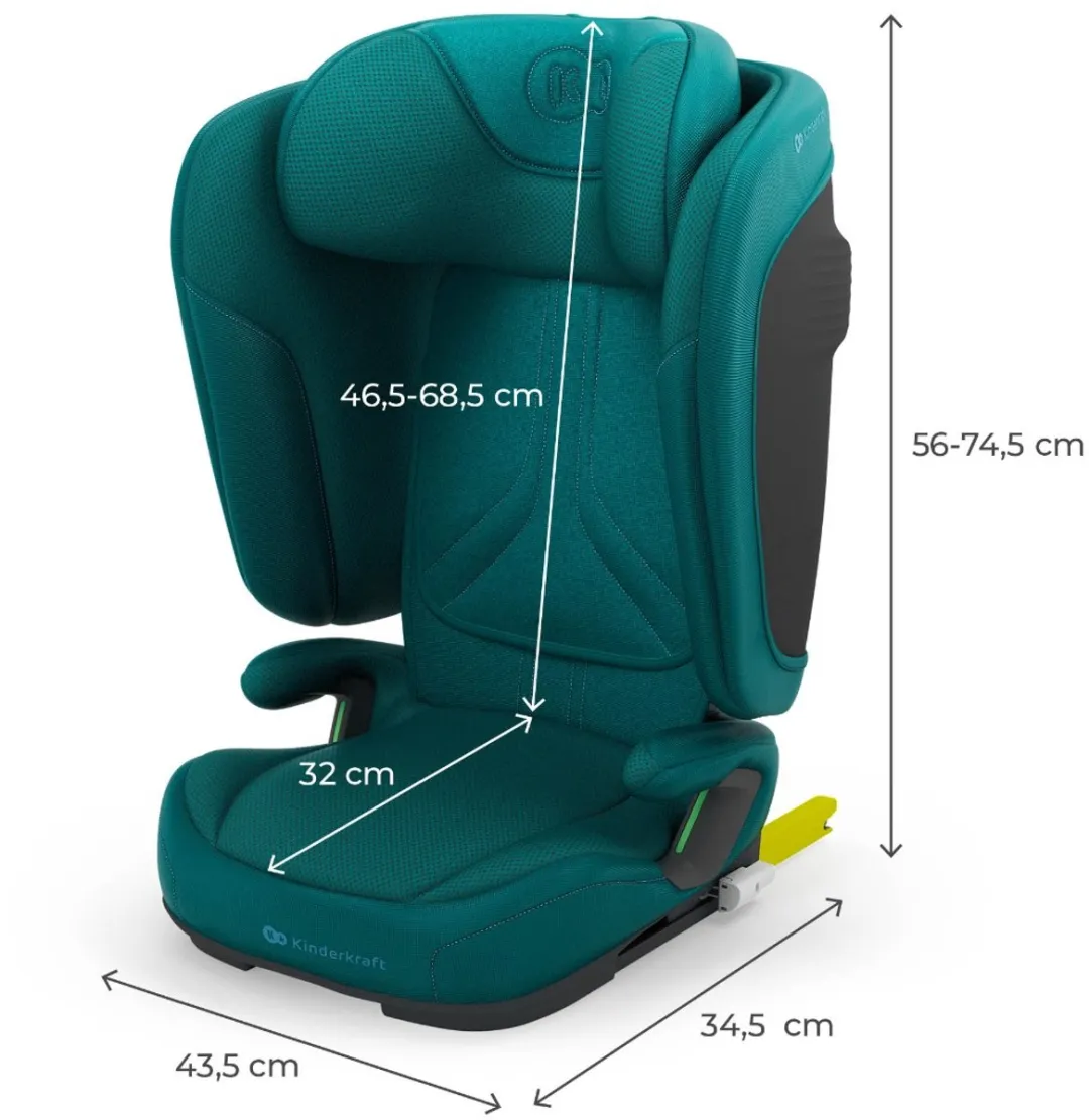 Kinderkraft UNITY 2 Autostoel – 100-150 cm – Met Isofix – Groep 2/3 – Groen