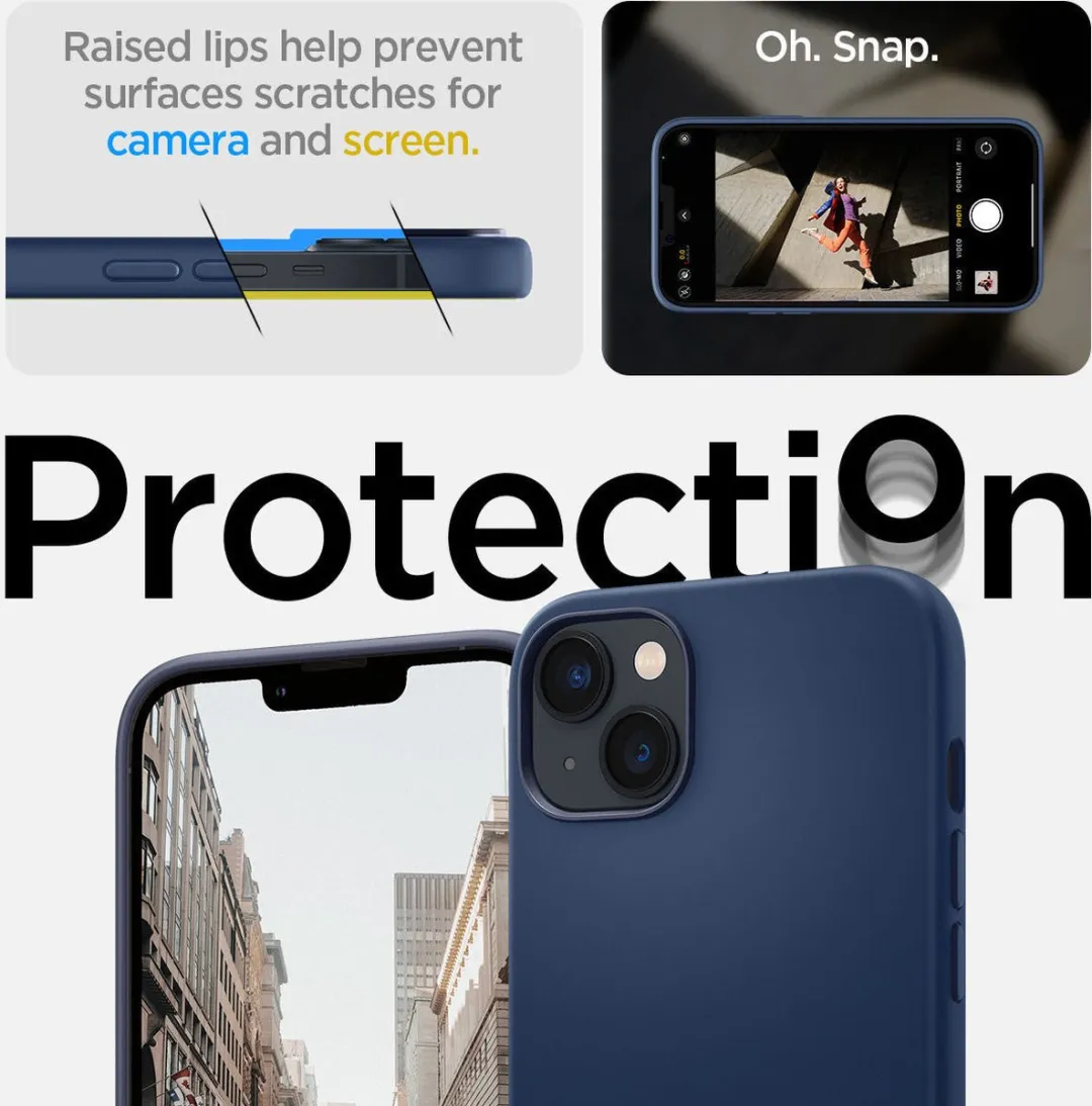 Spigen Silicone Fit MagSafe Hoesje iPhone 14 Plus - Blauw
