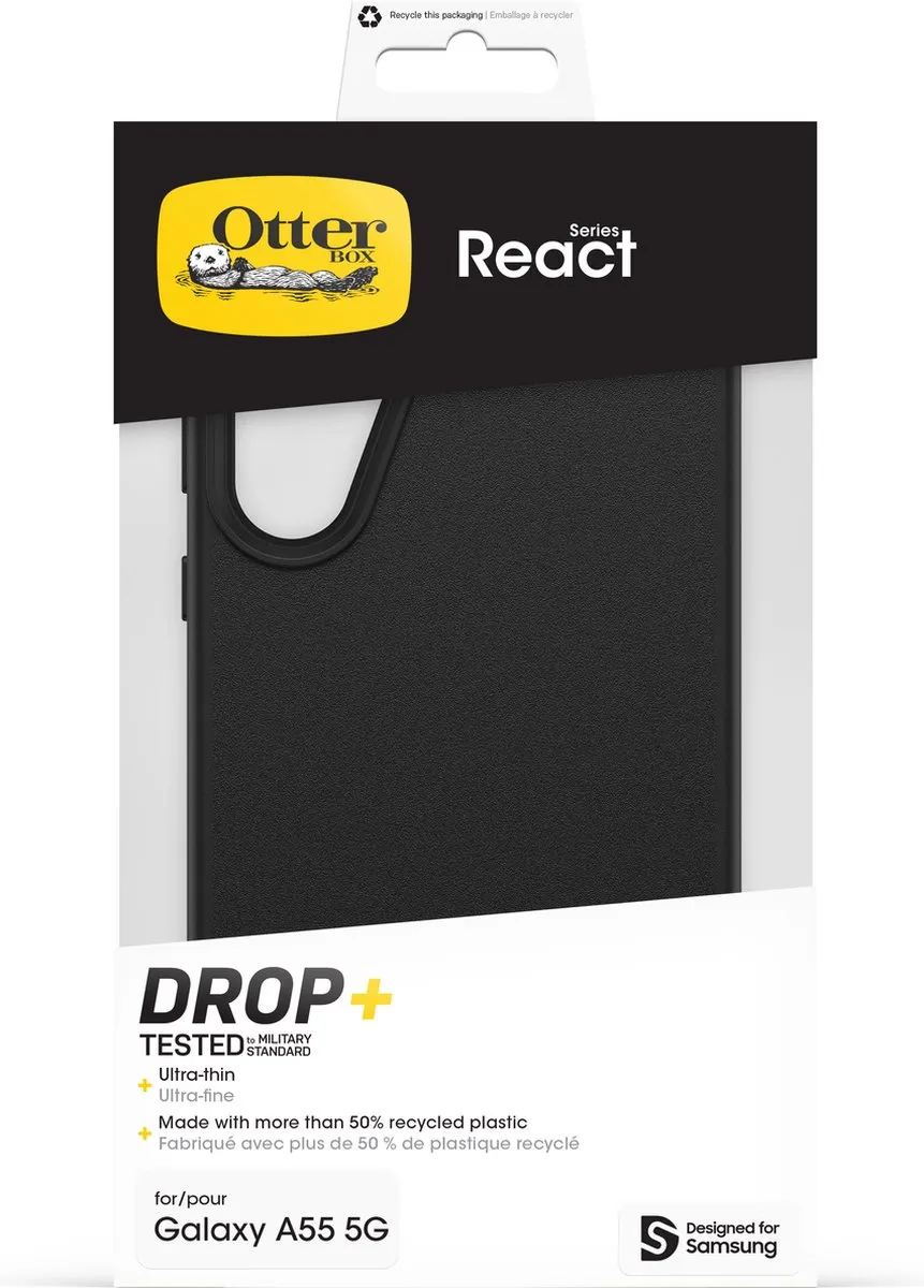 OtterBox React Hoesje 77-95412 - Samsung Galaxy A55 - Zwart