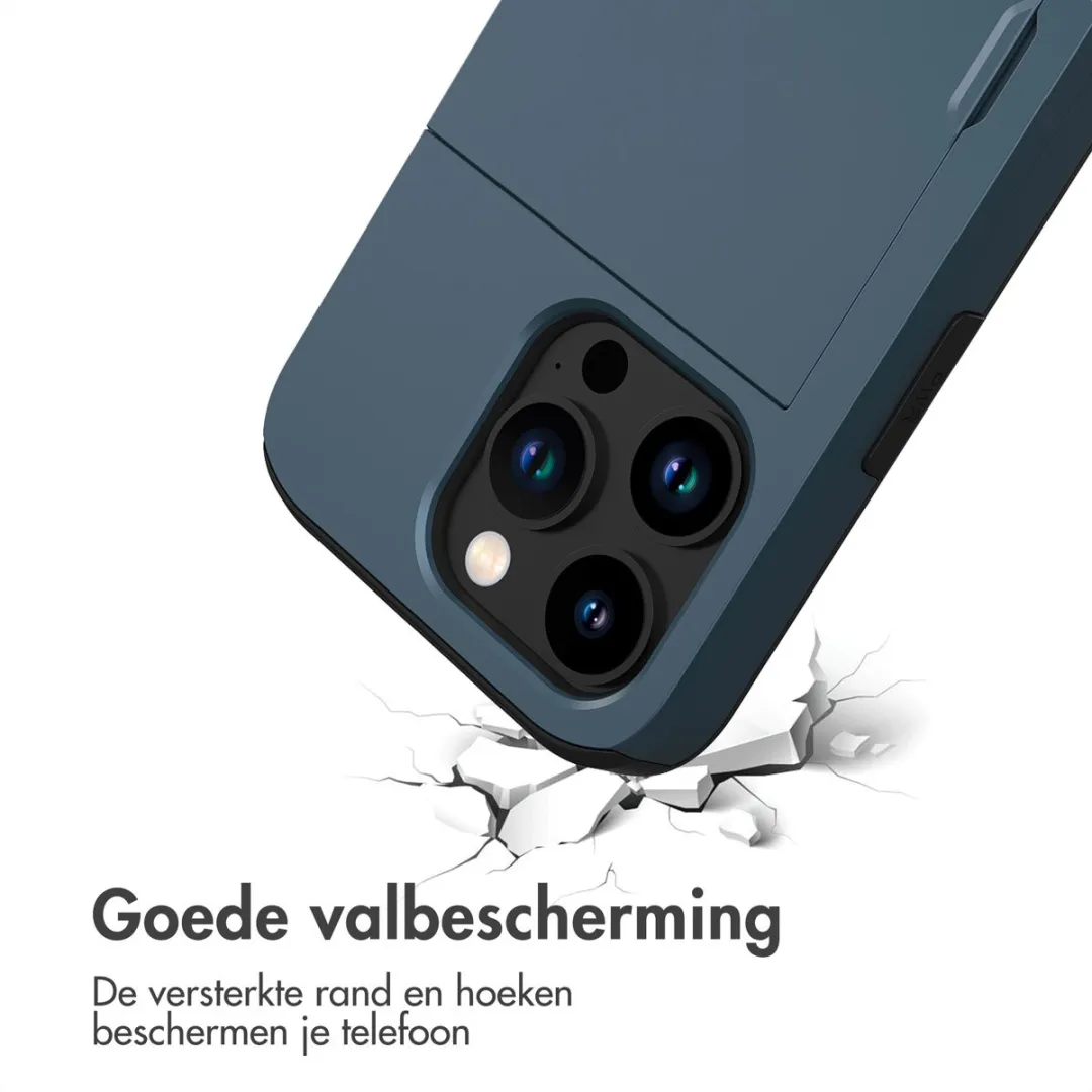 Imoshion Hoesje iPhone 15 Pro - Donkerblauw - 2 Pasjes