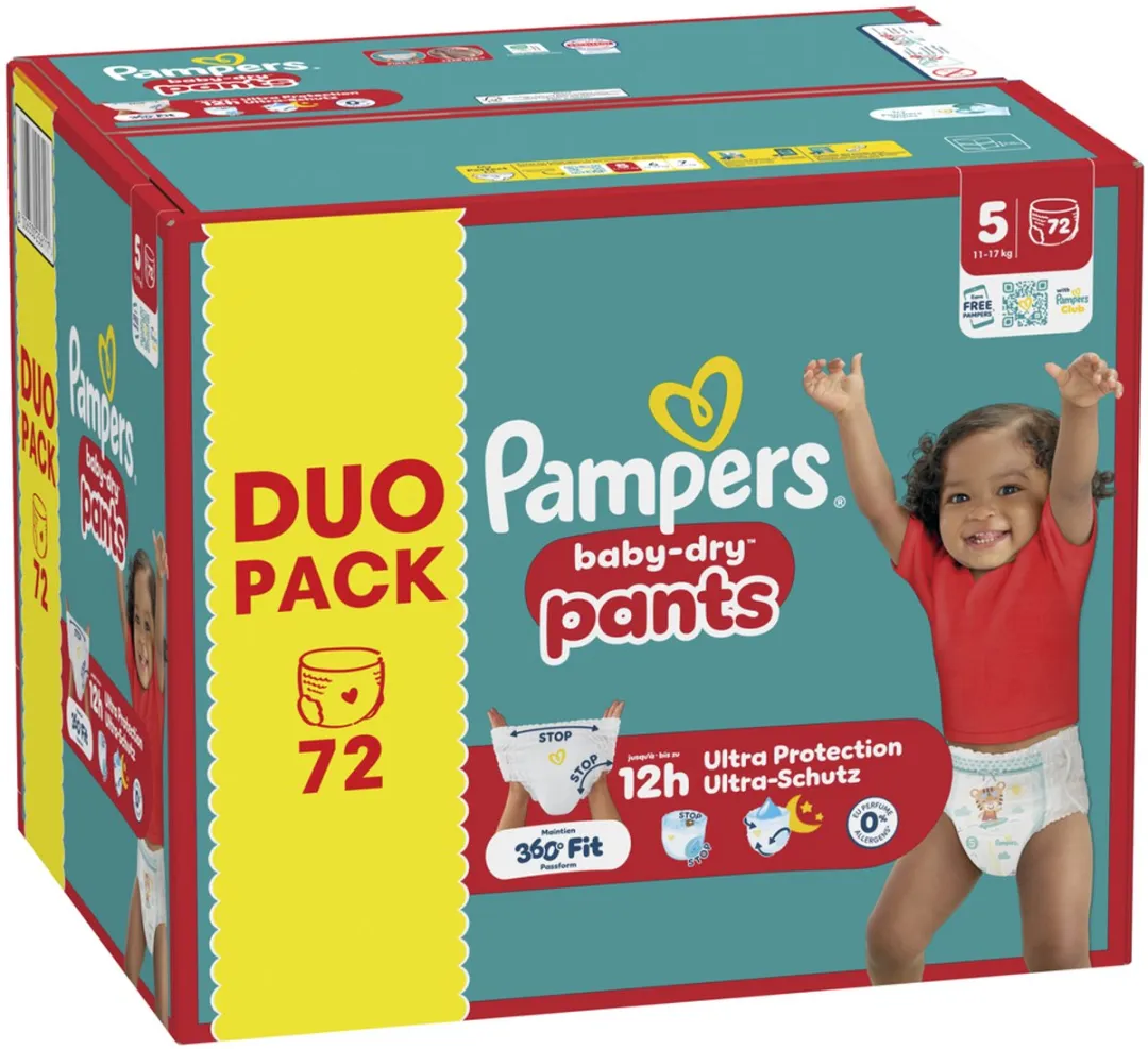 Pampers Baby-Dry Pants Maat 5 - 72 Luierbroekjes 11-17kg