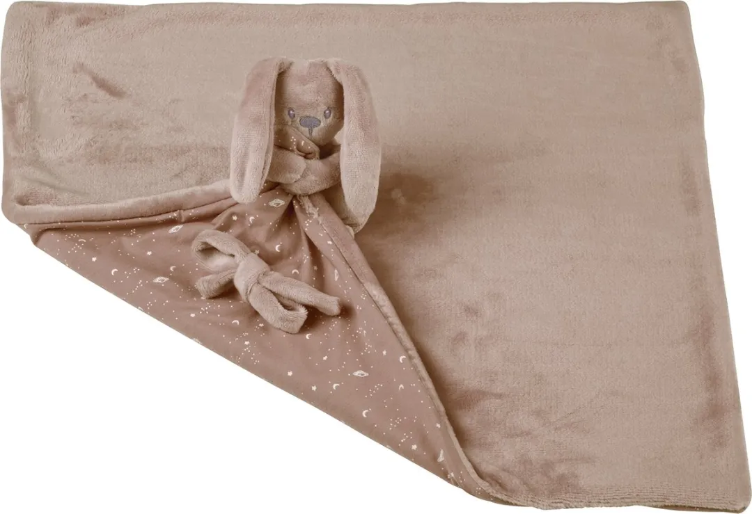 Nattou LAPIDOU Knuffeldoekje Doudou - Konijn - 50 cm - Mokka