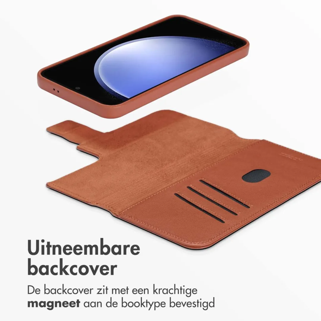 Accezz Hoesje Samsung Galaxy S23 FE - Leather Bookcase 2-in-1 - Bruin