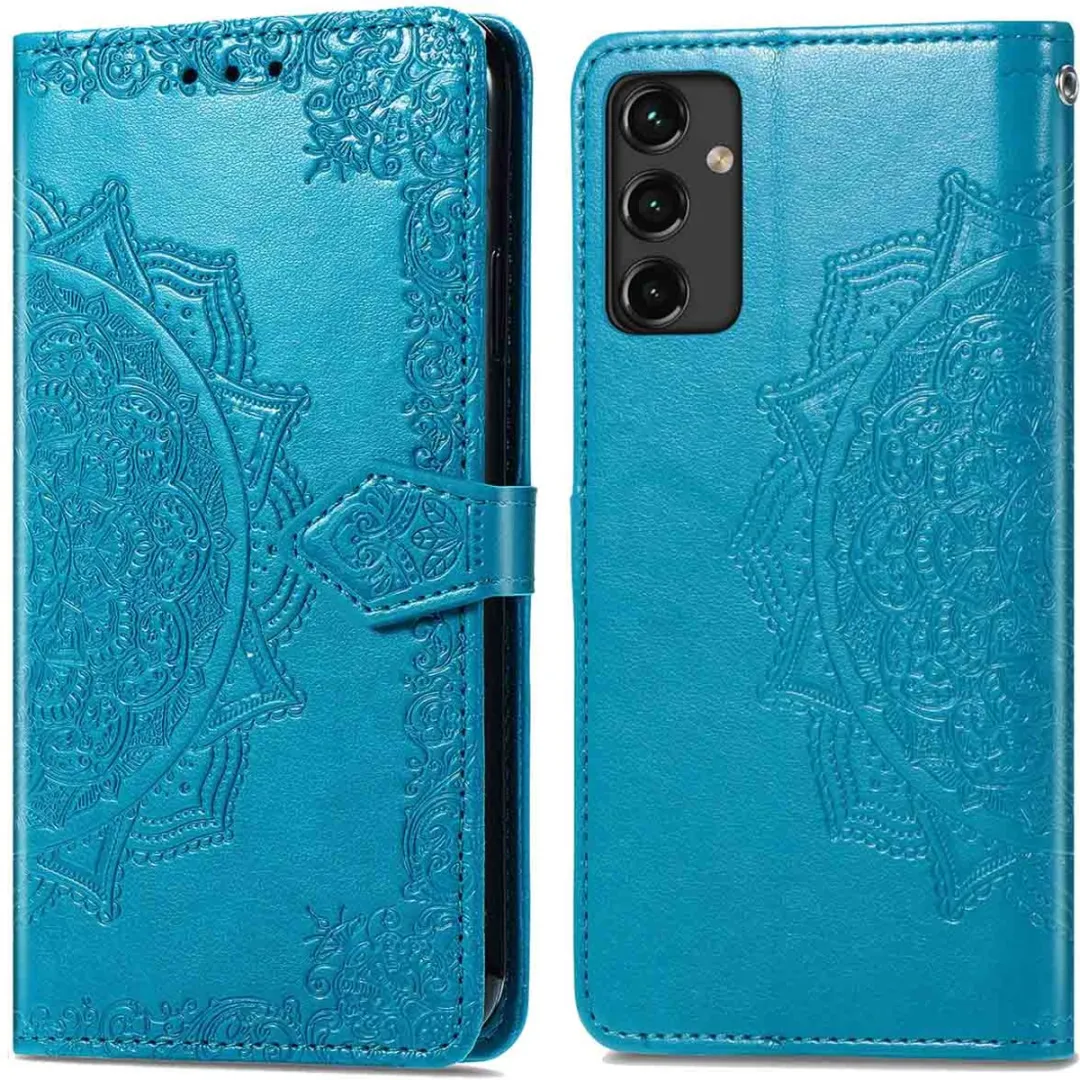 Imoshion Mandala Bookcase Hoesje Samsung Galaxy A14 - Turquoise