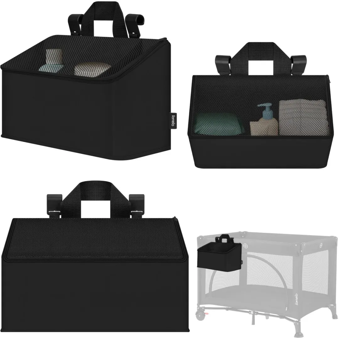 Lionelo Sidepocket Medium Reisbedorganizer 43x15x23cm - Zwart