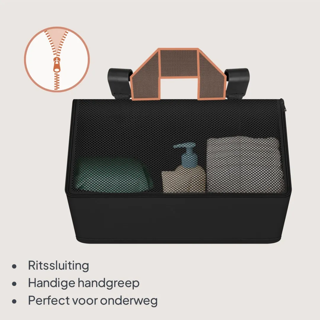 Lionelo Sidepocket Medium Reisbedorganizer 43x15x23cm - Zwart