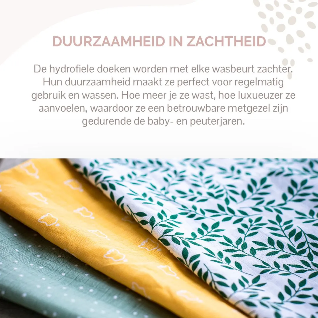 Sophie de Giraf Hydrofiele Doeken 70x70cm - 4 Stuks - Kleurmix