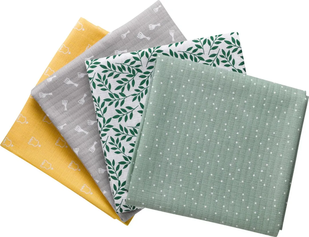 Sophie de Giraf Hydrofiele Doeken 70x70cm - 4 Stuks - Kleurmix