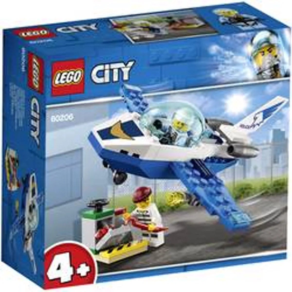 LEGO City Luchtpolitie Vliegtuigpatrouille 60206 - 54 Stukken