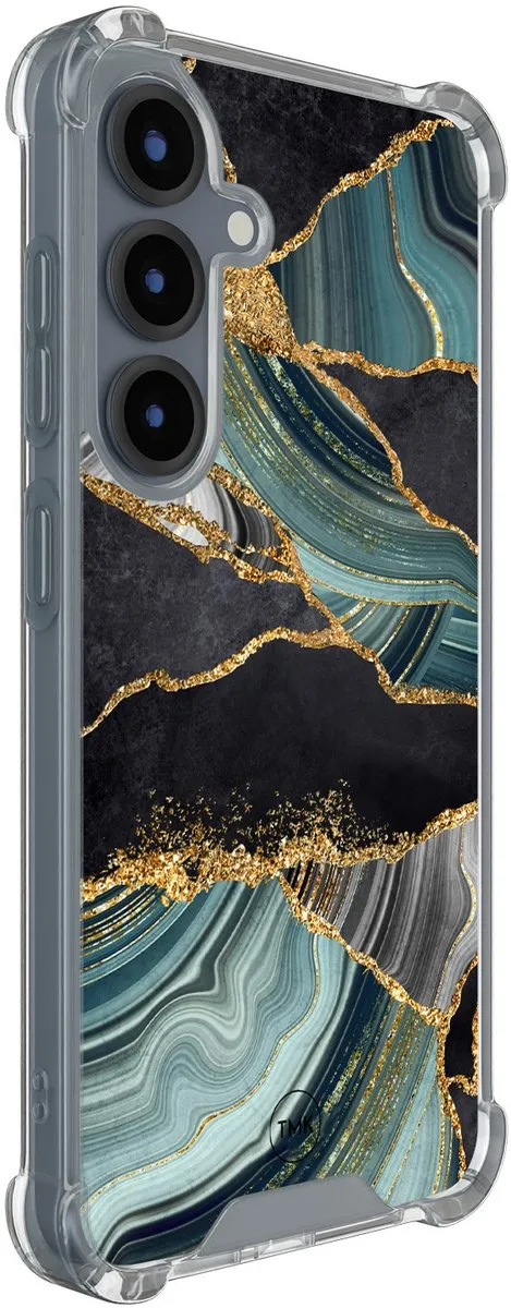 Casevibes Shockproof Hoesje Samsung Galaxy S25 S/S25/S/017 - Marble Jade Stone