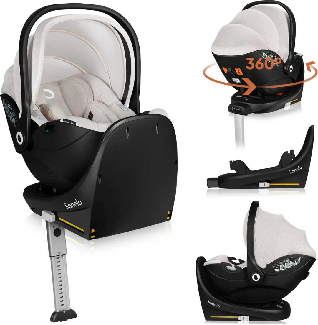 Lionelo Moxie i-Size Autostoeltje RWF - Roze - 360° draaibaar - Dri-Seat