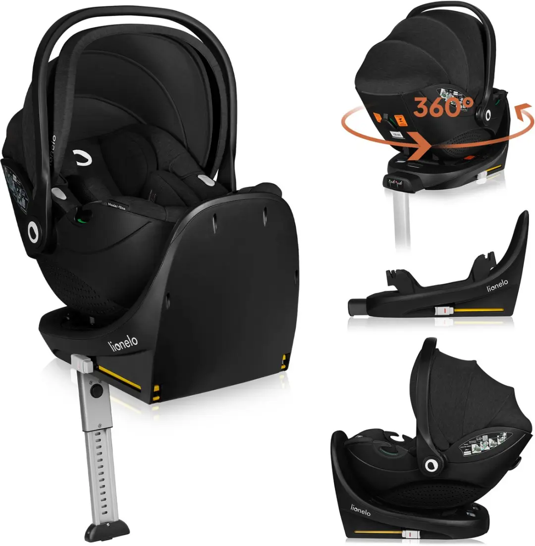 Lionelo Moxie i-Size Autostoeltje RWF - Roze - 360° draaibaar - Dri-Seat