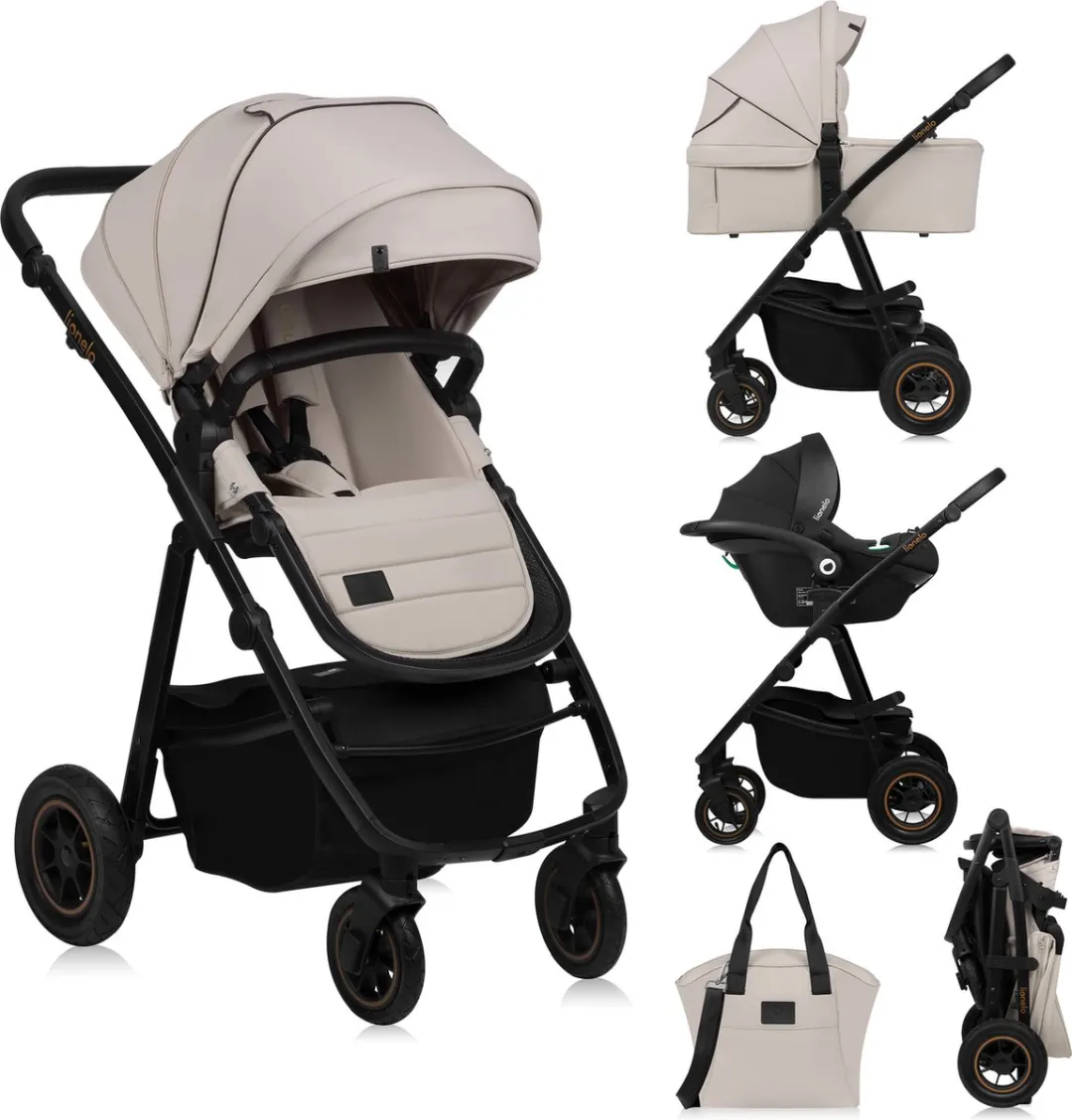 Lionelo Amber Plus 3-in-1 Kinderwagen Reiswieg Autostoeltje
