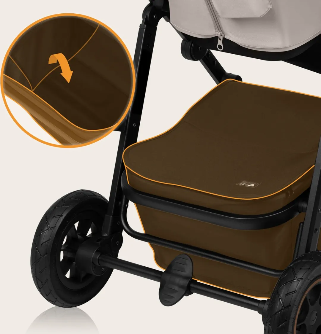Lionelo Amber Plus 3-in-1 Kinderwagen Reiswieg Autostoeltje - Beige