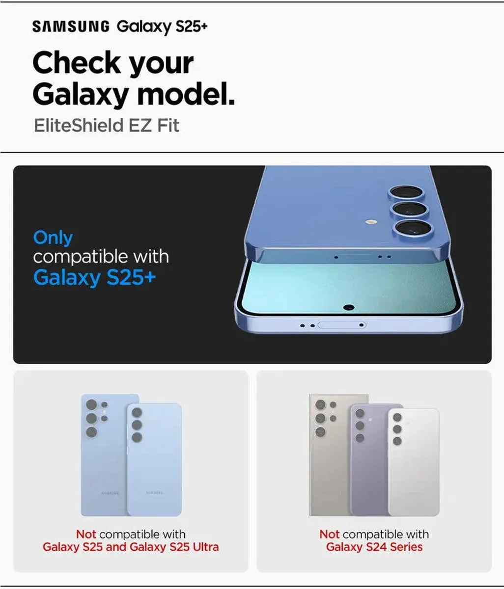 Spigen EliteShield EZ Fit Schermbeschermer Galaxy S25+ - Tempered Glass