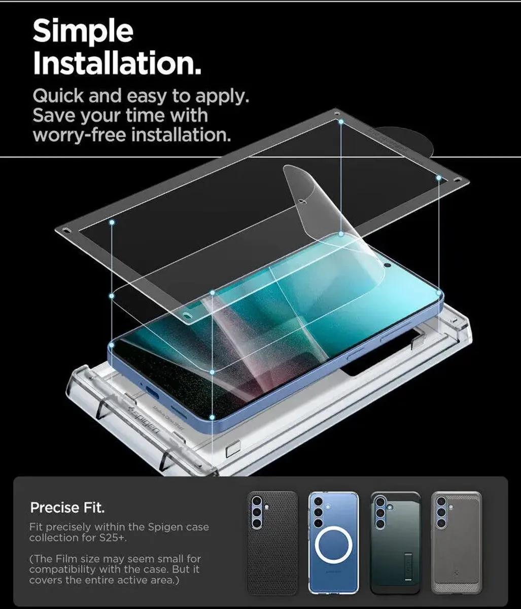 Spigen EliteShield EZ Fit Schermbeschermer Galaxy S25+ - Tempered Glass