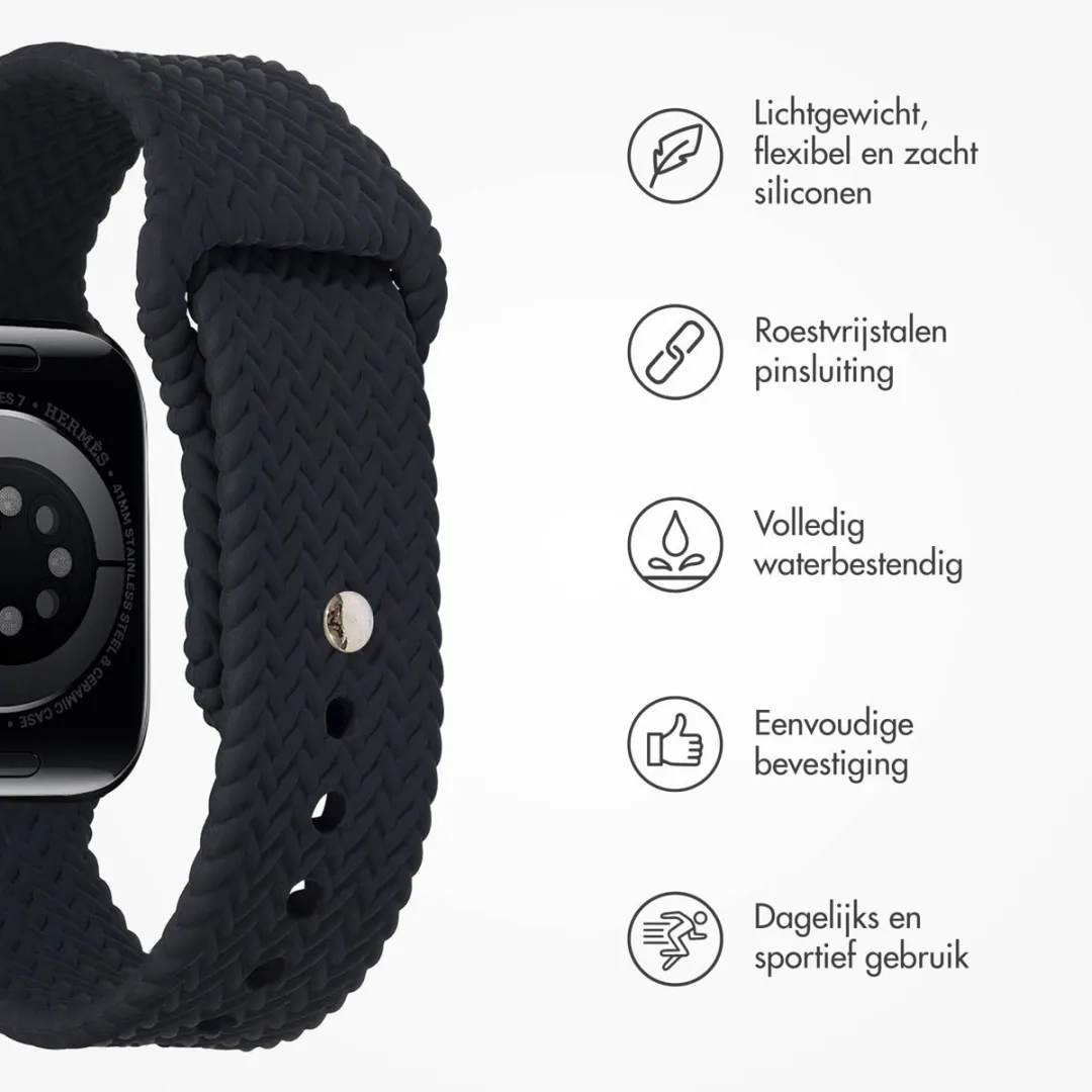 Imoshion Siliconen Bandje Apple Watch 38-42mm - Zwart