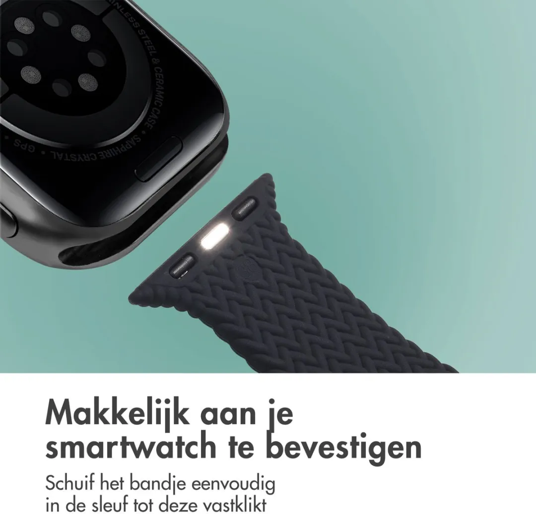 Imoshion Siliconen Bandje Apple Watch 38-42mm - Zwart