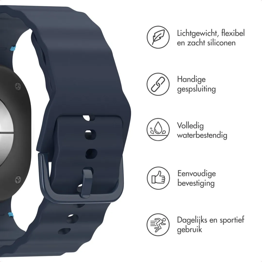 Imoshion Wave Siliconenband Donkerblauw - Samsung Galaxy Watch 8/Classic