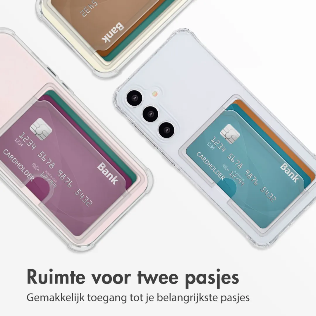Imoshion Hoesje Samsung Galaxy A55 - Pasjeshouder 2 Stuks - Transparant