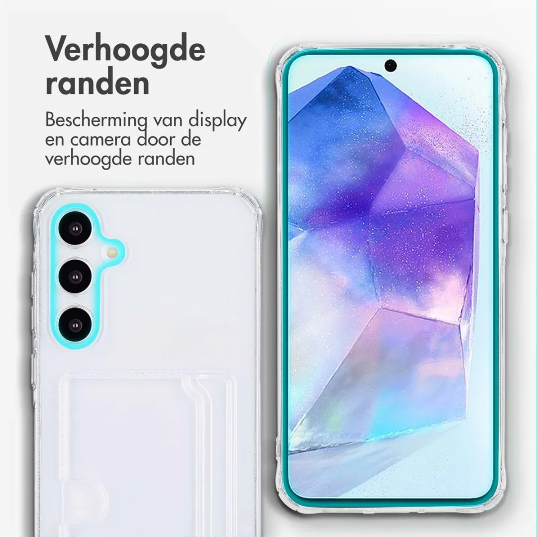 Imoshion Hoesje Samsung Galaxy A55 - Pasjeshouder 2 Stuks - Transparant