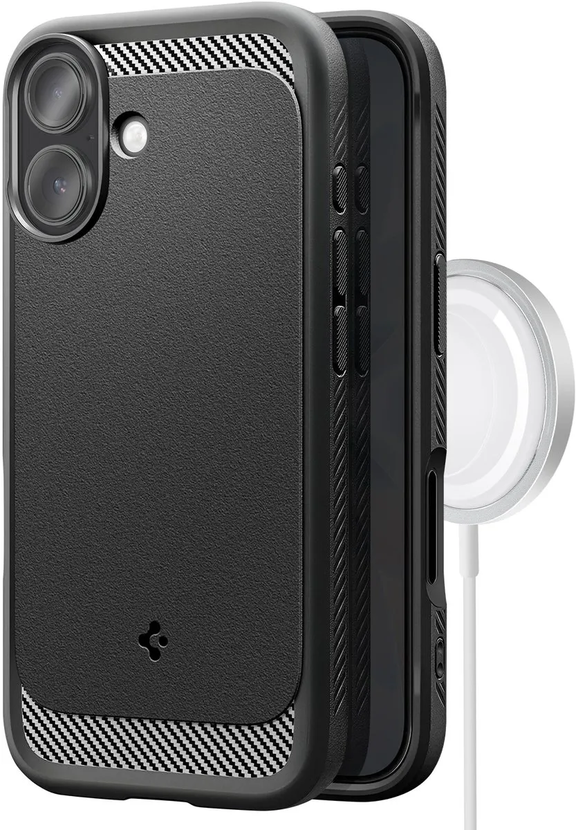 Spigen Rugged Armor 13968 MagSafe Hoes iPhone 17 - Zwart