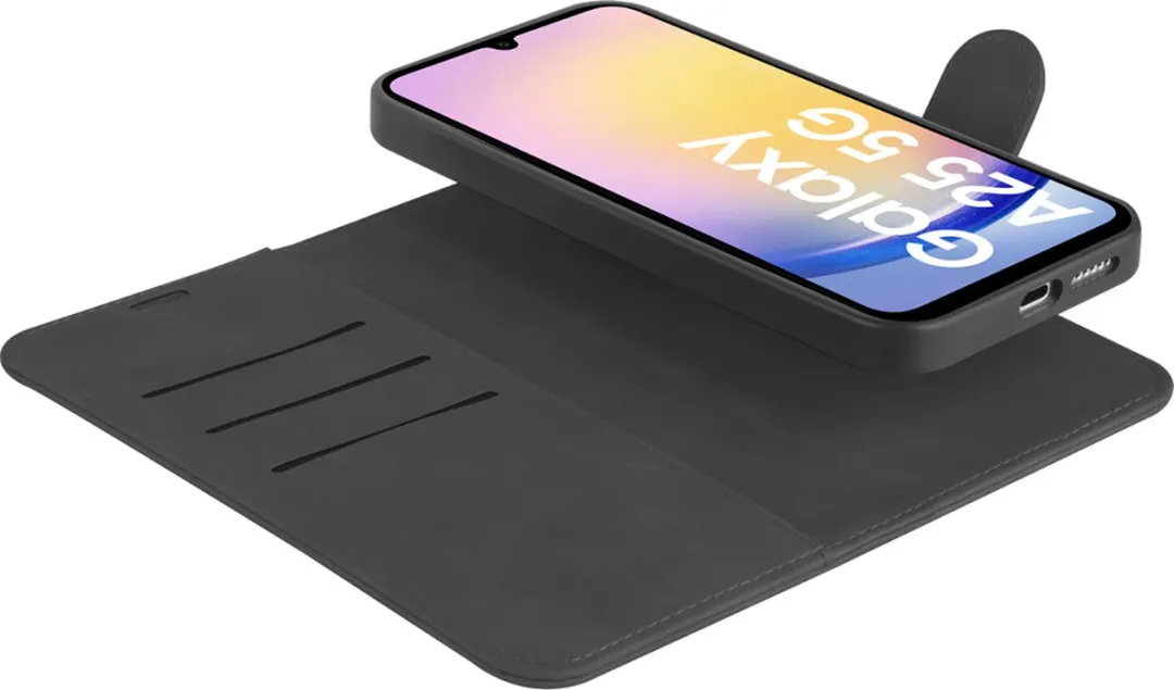 Just in Case Cazy Hoesje Samsung Galaxy A25 - 3 Pasjes - Zwart - afbeelding 2 van 6