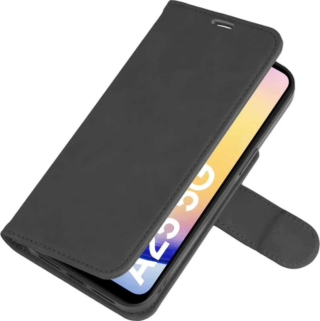 Just in Case Cazy Hoesje Samsung Galaxy A25 - 3 Pasjes - Zwart - afbeelding 5 van 6