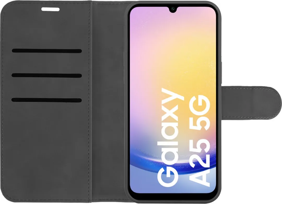 Just in Case Cazy Hoesje Samsung Galaxy A25 - 3 Pasjes - Zwart - afbeelding 6 van 6