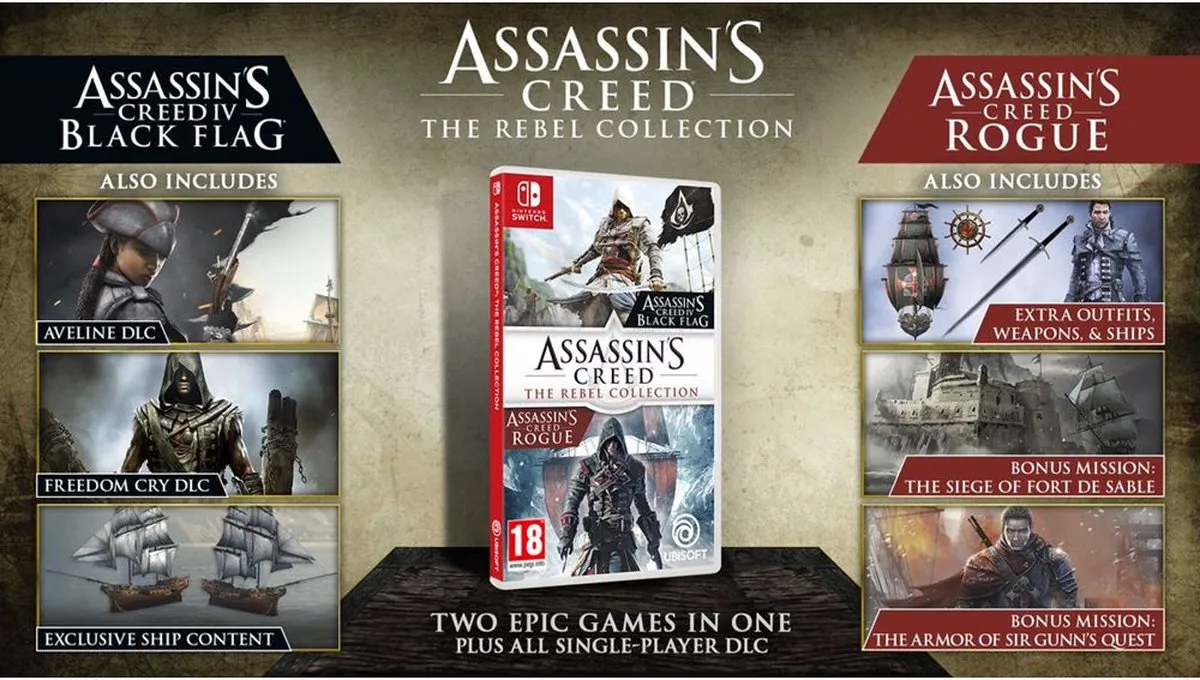 Ubisoft Assassin's Creed The Rebel Collection - Switch Code