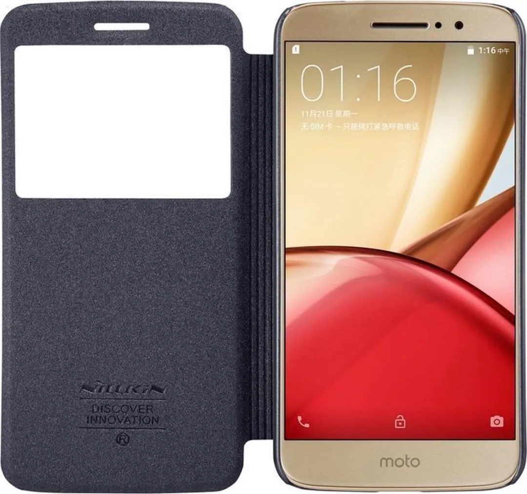 Nillkin New Sparkle S-View Book Case Moto M - Zwart