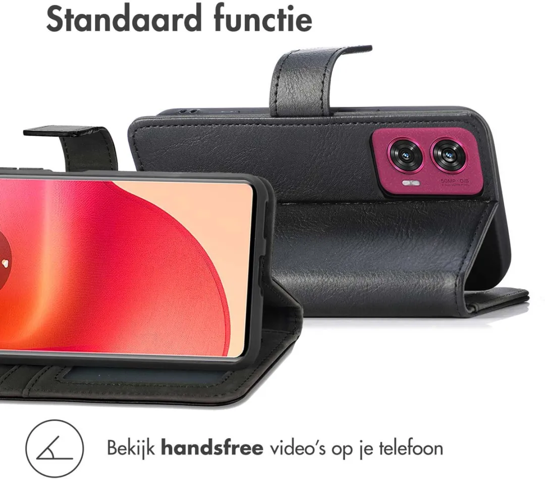 Imoshion Hoesje Motorola Edge 50 Fusion - 3 Pasjes - Zwart