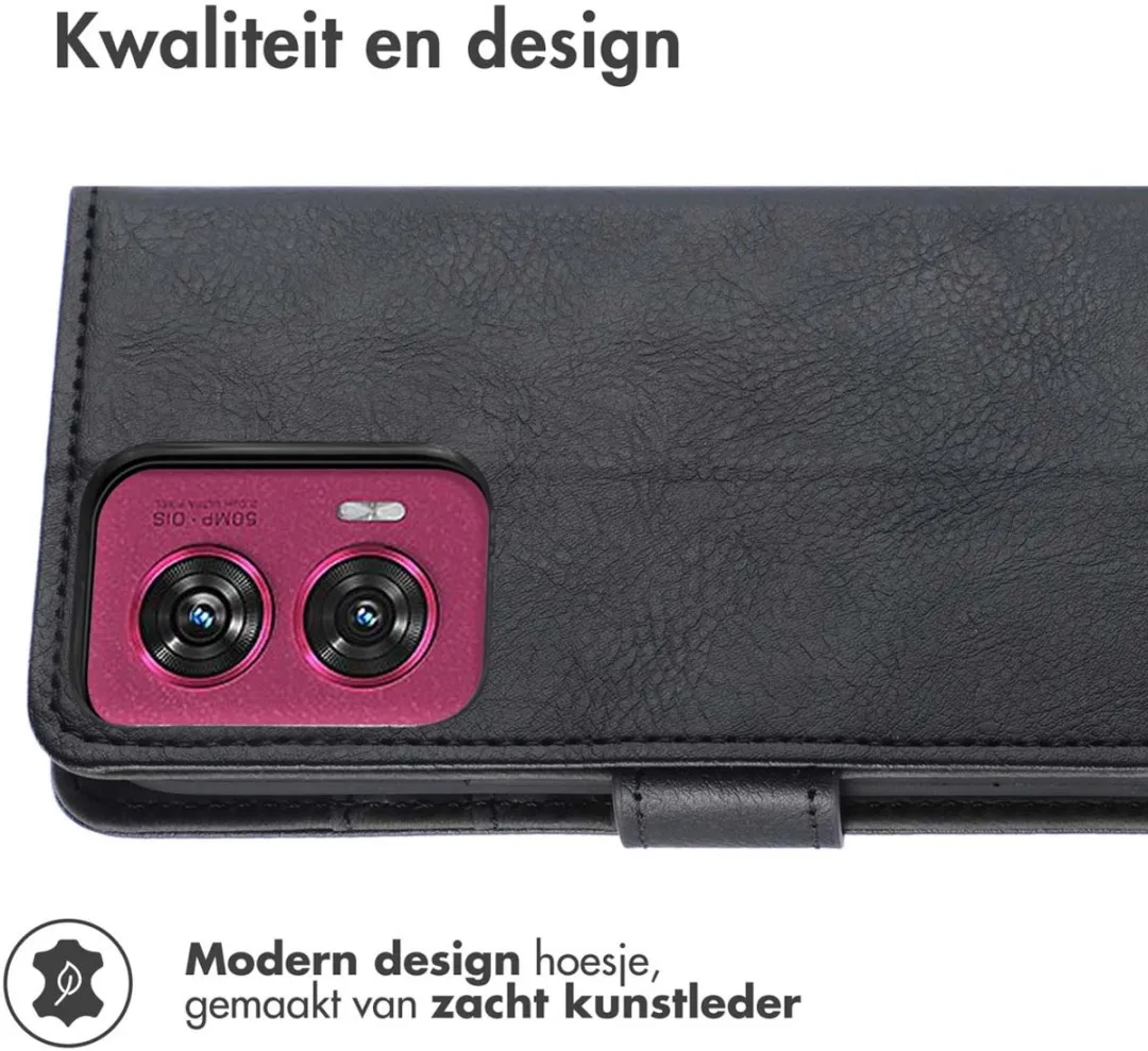 Imoshion Hoesje Motorola Edge 50 Fusion - 3 Pasjes - Zwart