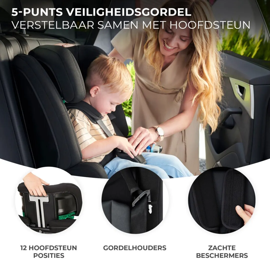 KinderKraft SAFETY FIX2 I-SIZE Autostoel 76-150cm - Grijs