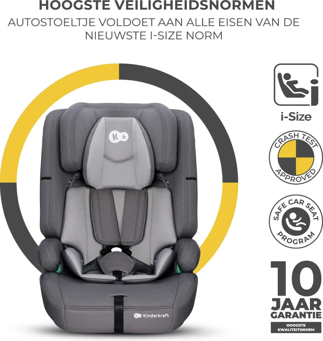 KinderKraft SAFETY FIX2 I-SIZE Autostoel 76-150cm - Grijs