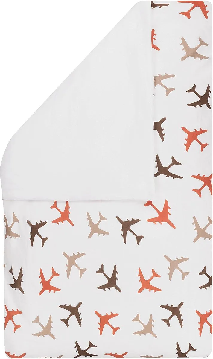 BINK Bedding Planes Dekbedovertrek 135x100cm - Choco