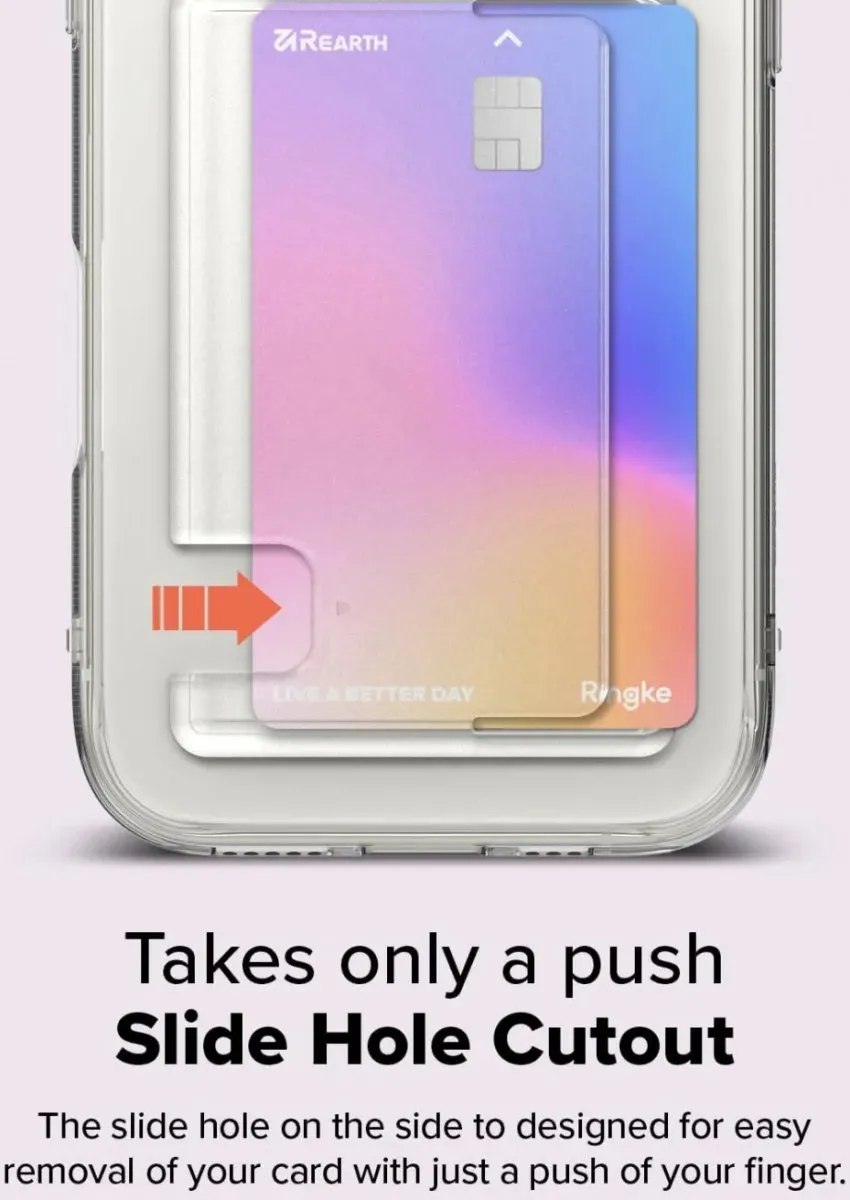 Ringke Fusion Card Hoesje iPhone 16 Pro Max - Transparant