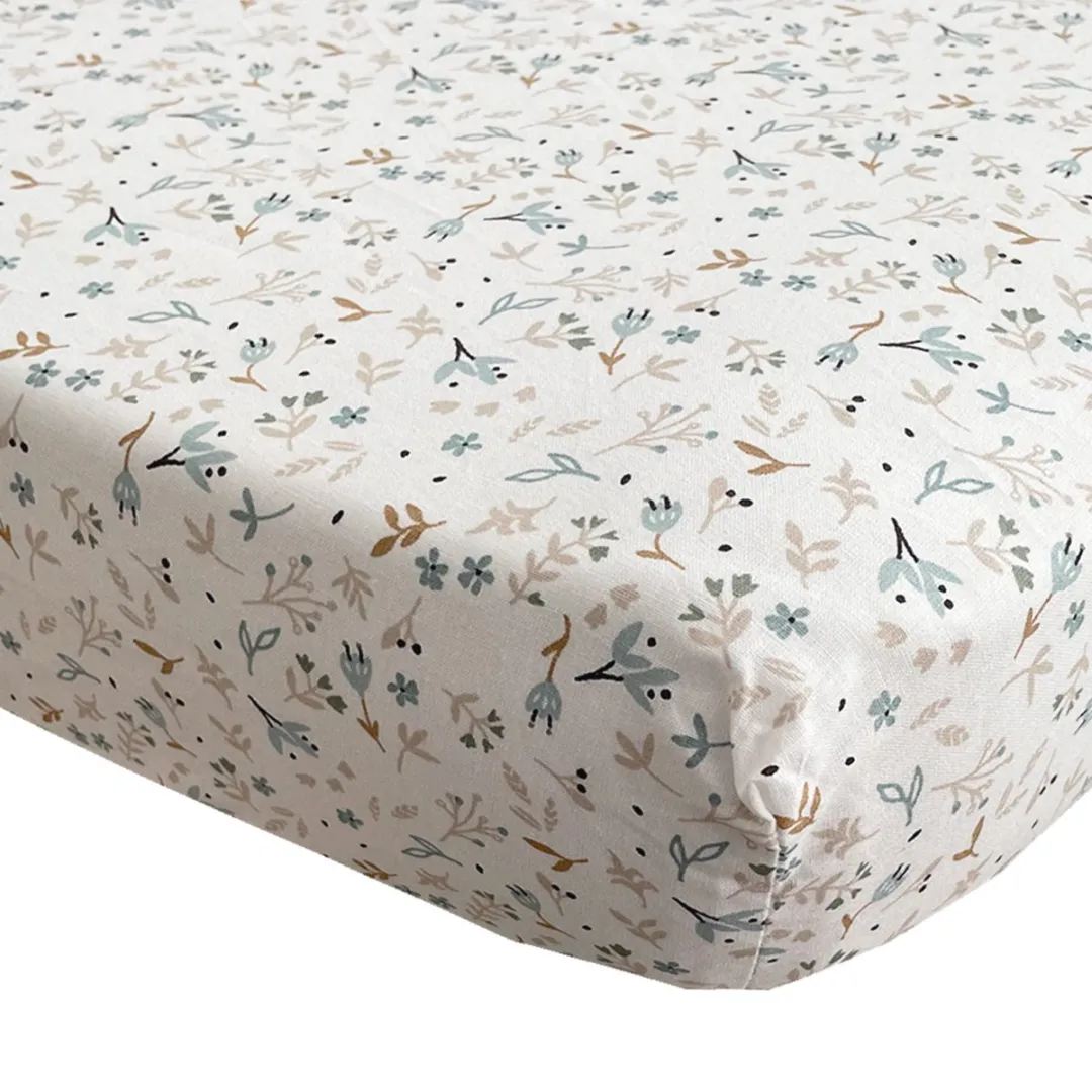 BINK Bedding Blossom Hoeslaken 100% Katoen Bloemenprint 60x120cm
