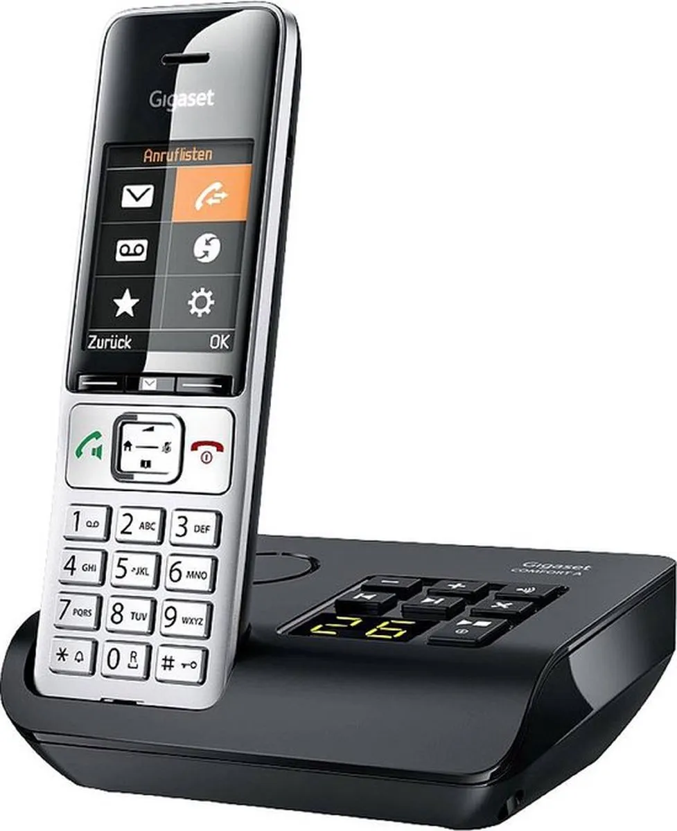 Gigaset COMFORT 500A DECT Telefoon - S30852-H3023-B101 - Zilver/Zwart