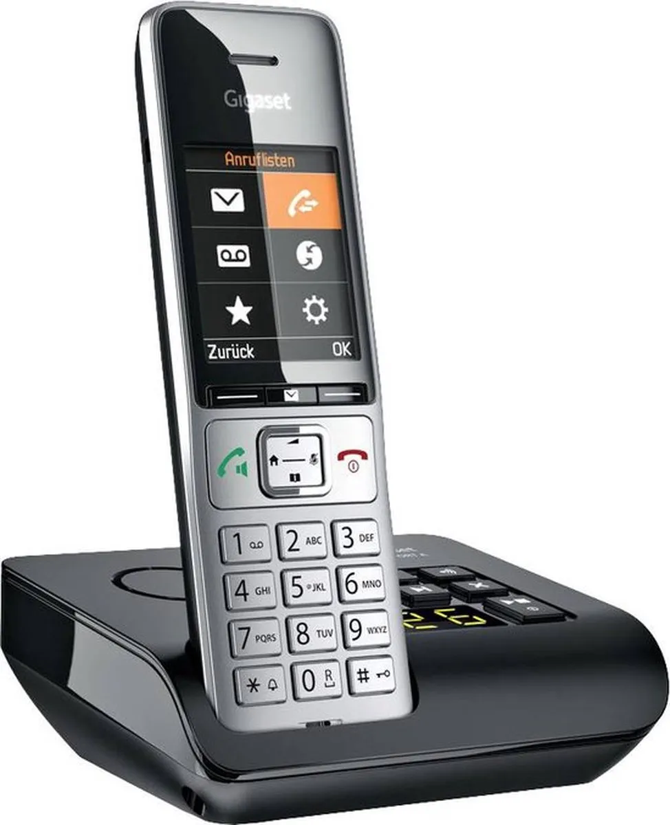 Gigaset COMFORT 500A DECT Telefoon - S30852-H3023-B101 - Zilver/Zwart