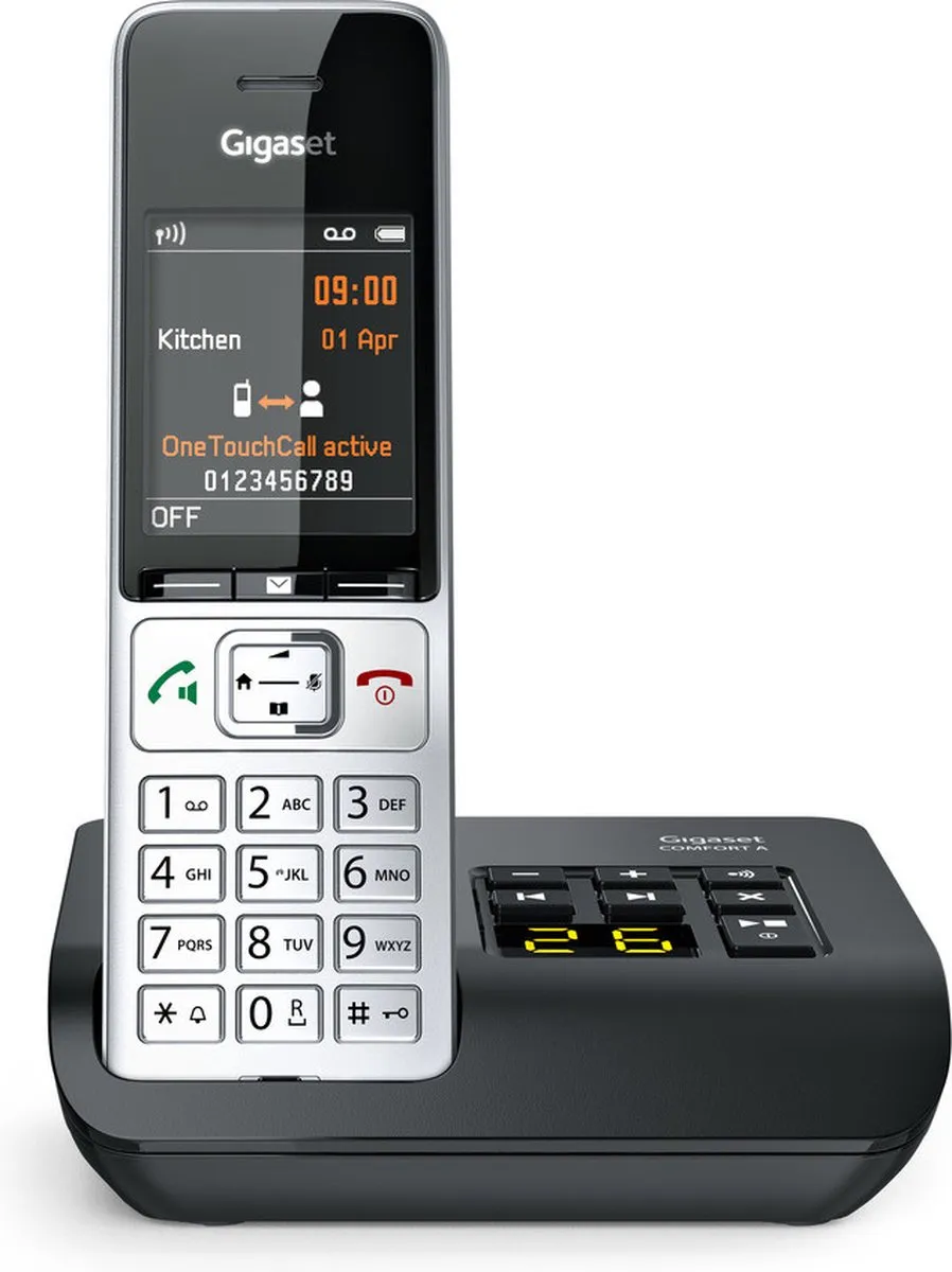 Gigaset COMFORT 500A DECT Telefoon - S30852-H3023-B101 - Zilver/Zwart