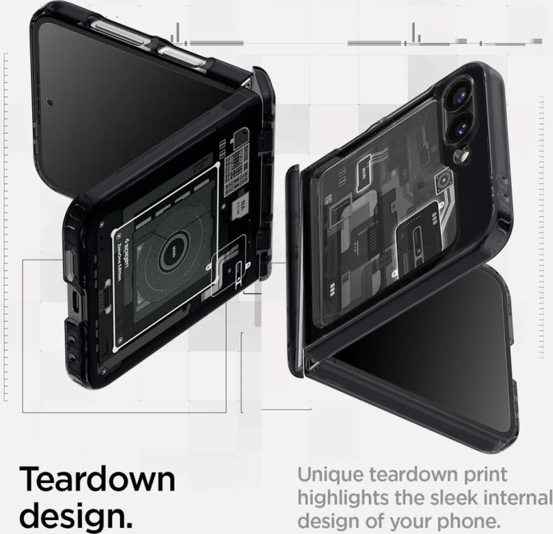 Spigen Ultra Hybrid Hoesje Z Flip 6 - Transparant/Print - afbeelding 6 van 6