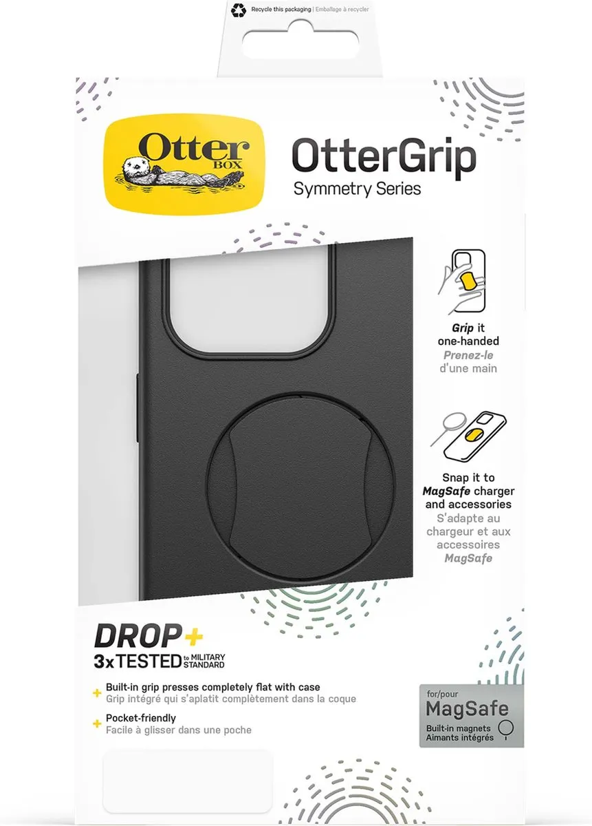 OtterBox OtterGrip 77-93133 Hoesje - iPhone 15 Pro - Zwart - afbeelding 6 van 6