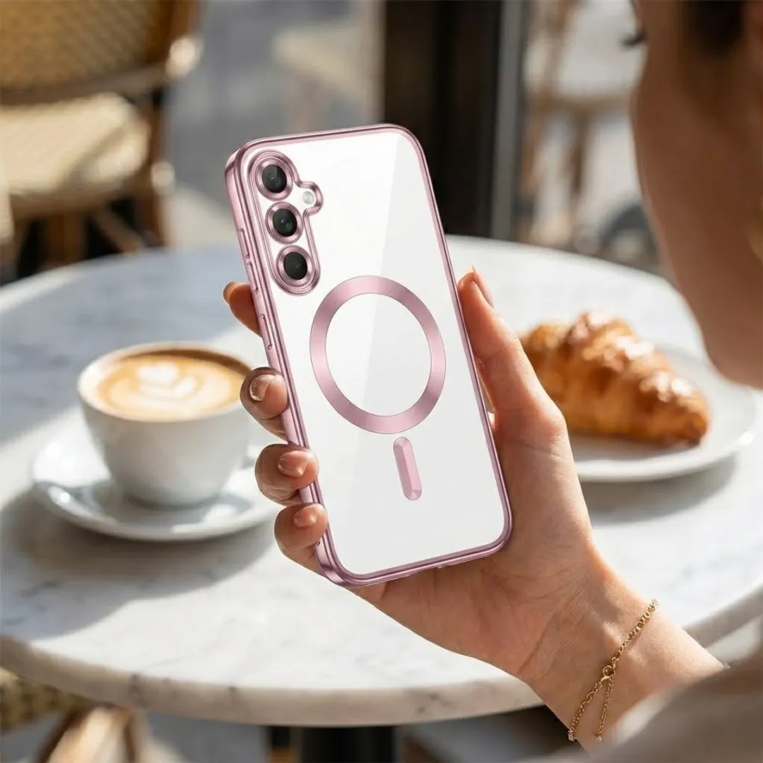 NUVEX Roze Transparant Telefoonhoesje Samsung Galaxy A54 - MagSafe - afbeelding 6 van 6